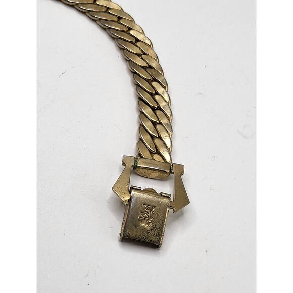 Vintage Coro Gold Tone Buckle Link Bracelet DES PAT PEND 1950s Chain Style - Picture 3 of 9